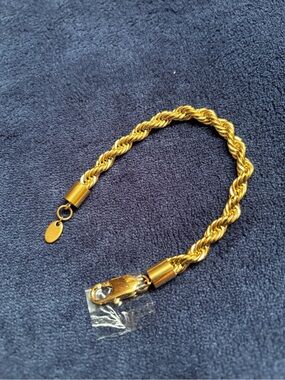 Gold-Tone Twisted Rope Bracelet